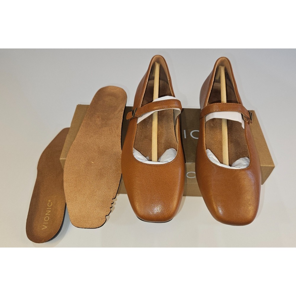 New Vionic Alameda Mary Jane Flat Women's Leather Comfort Shoe Orthotic Support